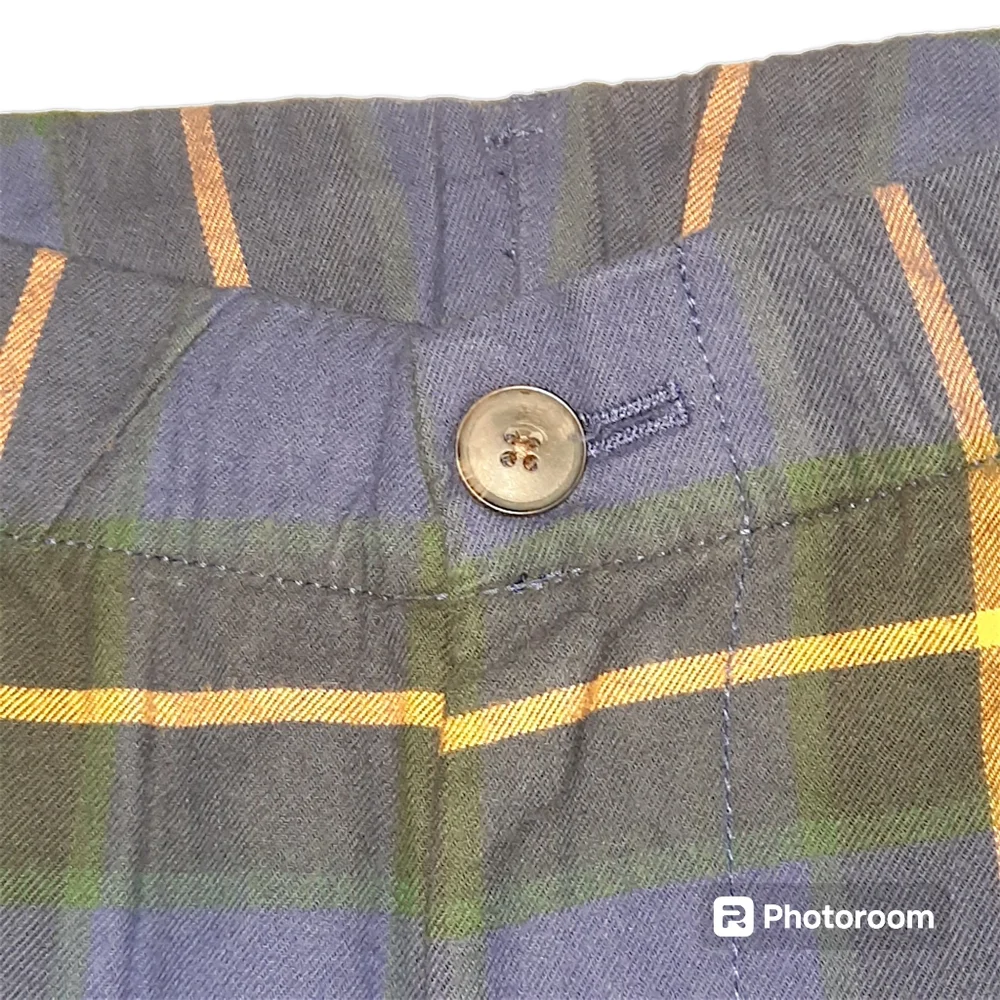 BONOBOS Plaid Golf Pants Trouser Straight Slim Leg Blue Green Yellow Men 30 X 26 - Picture 4 of 13